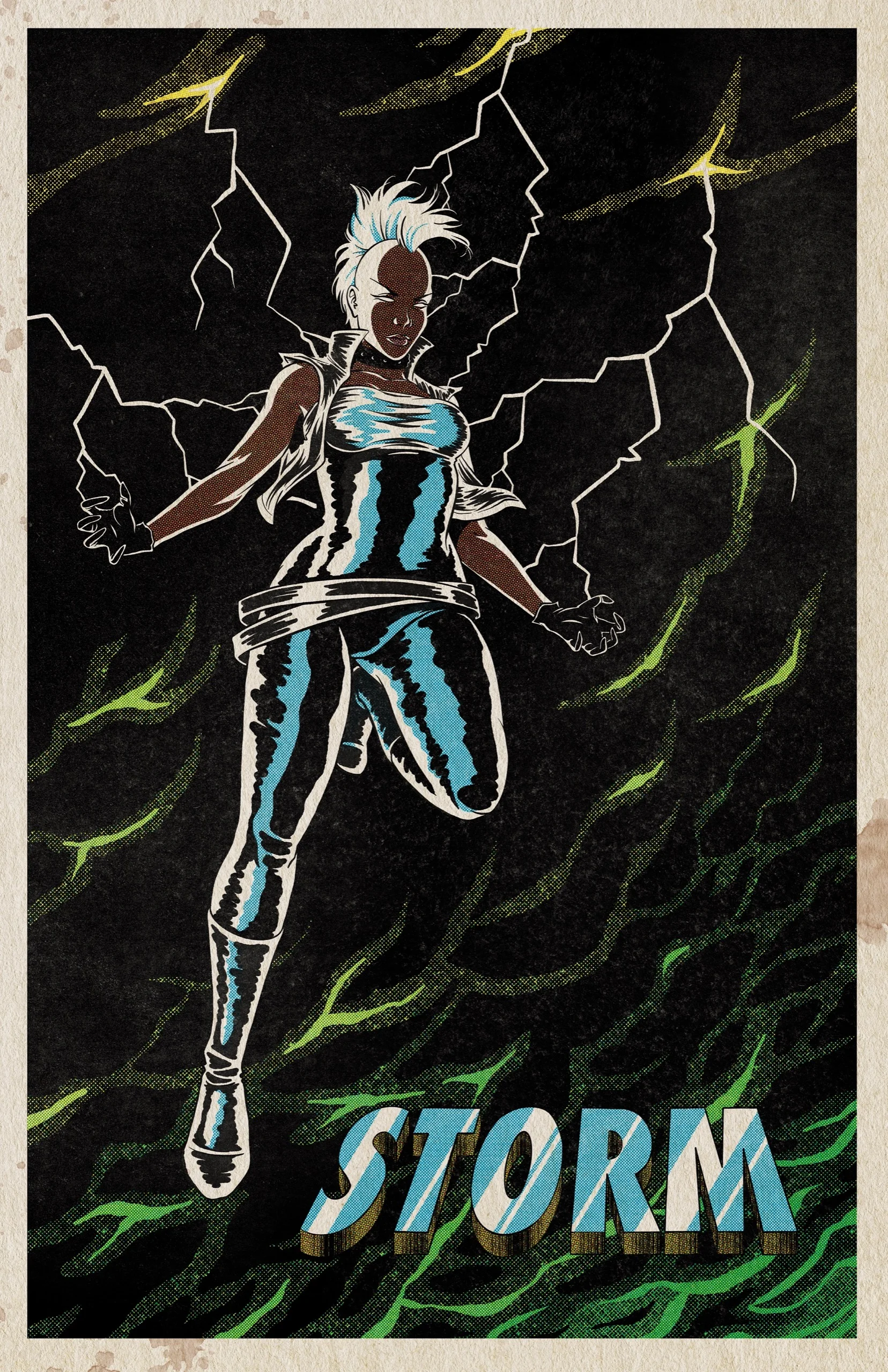 Colorbyemi marvel Xmen storm comic punk