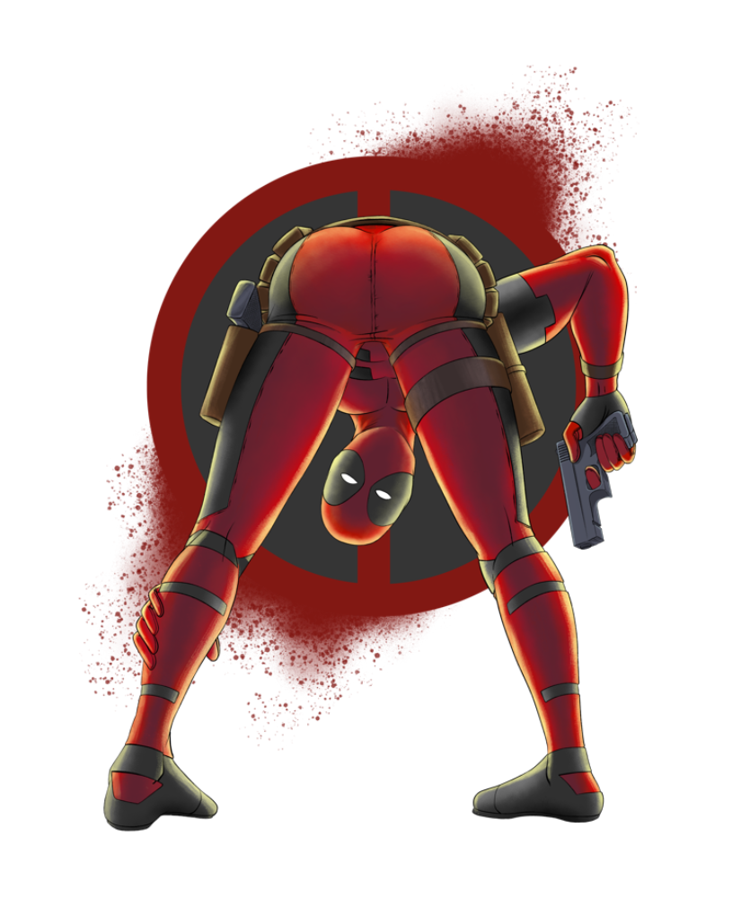 ColorByEmi Commissions Gallery Slideshow Deadpool butt